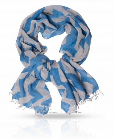 Палантин Унисекс ZW-ZIGZAG/BLUE